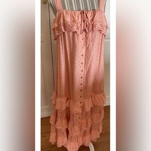 $425 NEW JOHNNY WAS MARIELA DRESS BOHO TIERED S  SPRING